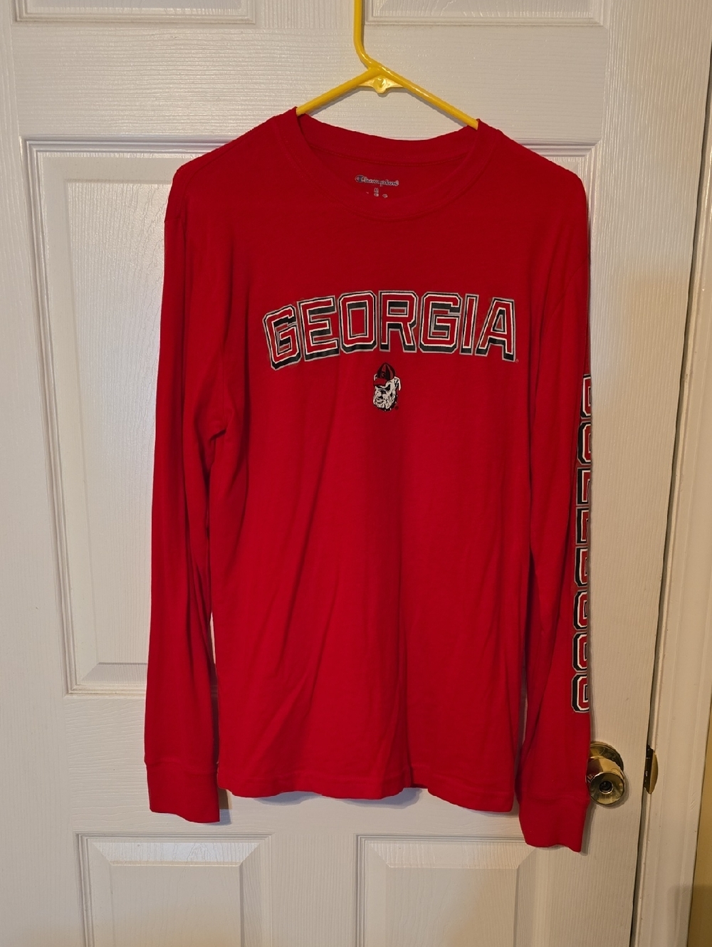 Champion Red Georgia Long Sleeve Tee